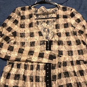 Zara Lace Plaid Dress